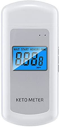Ketone Breath Analyzer Professional Rechargeablel Ketone Breath Meter Portable Digita Ketone Breath Tester with 10 Replaceable Mouthpieces for Ketogenic Diet Testing with 10 Mouthpieces