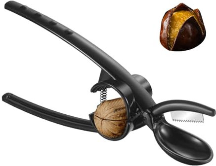 Cascanueces manual, trituradora de alicates de nueces | Abridor de castañas ergonómico de metal | Clip de castaña portátil, abridor de nueces para ahorrar mano de obra para viajes, restaurante,