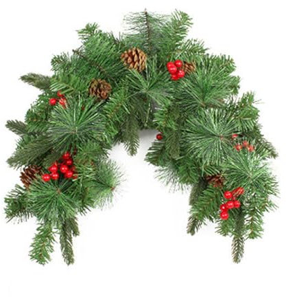 Decorazioni natalizie per cassetta postale,Decorazioni natalizie per cassetta postale - Decorazioni per cassetta postale con bacche di Natale | Swag della ghirlanda della cassetta della posta, decoraz