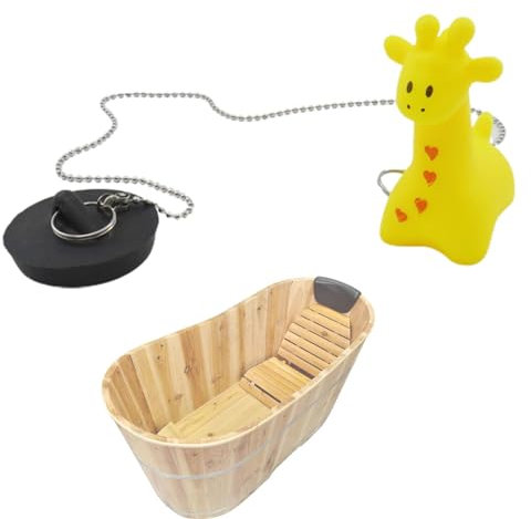 Tappo Da Bagno In Gomma E Catena - Tappo Per Vasca Da Bagno Galleggiante In Gomma, Tappo Da Bagno Con Catena | Tappo Di Scarico Universale Per Cartone Animato, Tappo Di Scarico Per Lavandino Del Bagno