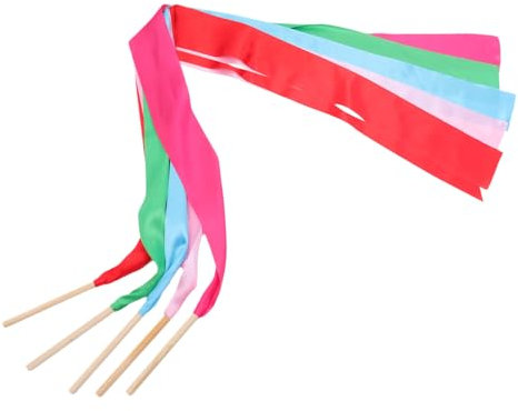 Yardwe 5pezzi Nastri per Danza Artistica e Ginnastica Nastri per Danza Colorati per Ginnastica Fitness