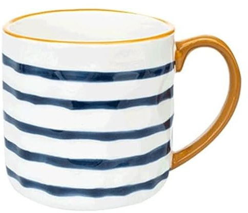 Taza Taza de café reutilizable de 12,3 onzas, tazas de café de cerámica con asas, tazas for microondas for café, té con leche, Etc. Con asas(Blanc)