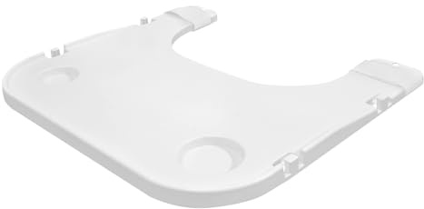 Table à manger amovible pour fauteuil roulant, en plastique ABS robuste, avec porte-gobelet, crochets, bandes de fixation pour adultes, personnes âgées, lecture de nourriture (blanc)
