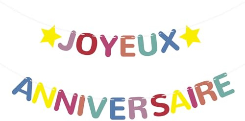 BMGRKYQX Banderole Joyeux Anniversaire Guirlande Joyeux Anniversaire Bannière Multicolore Happy Birthday Banner Decoration Party Pour Enfants Adultes