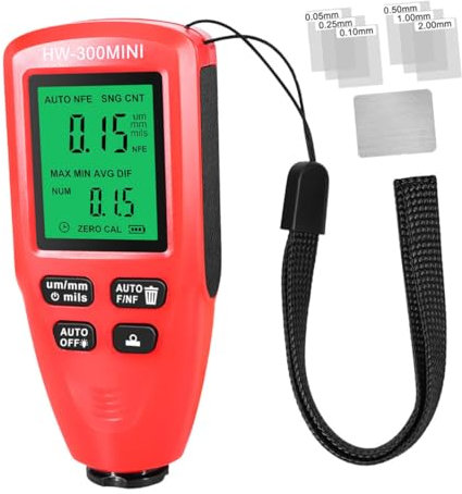 KICHOUSE Misuratore Di Spessore Della Vernice Digitale Tool Per Auto Misuratore Di Profondità Della Vernice Per Industria Automobilistica e Lavorazione Metalli