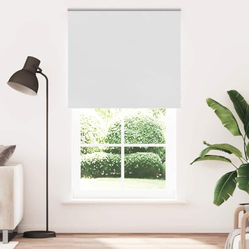 Estor opaco blanco 135 x 230 cm – Tejido de poliéster premium Ancho 131,6 cm – Protección de luz para dormitorio y salón – Fácil montaje y práctico oscurecimiento