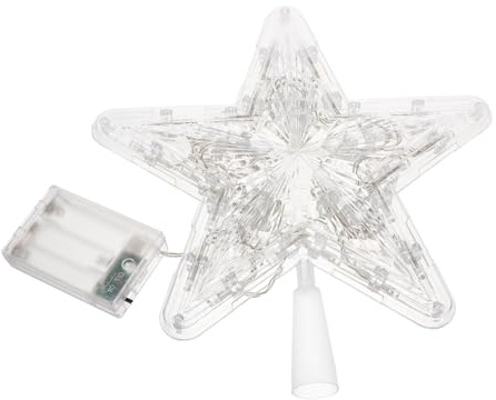 TOPBATHY Luce Led Stella Di Natale Decorazione Per Cima Albero Di Natale Stella Luminosa Per Finestre Luci Batteria Addobbi Natalizi Unici Per Albero e Festa