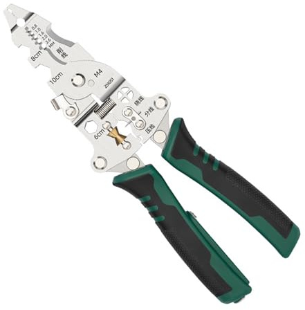 Pinze da elettricista 11 in 1 con tester crimpatrice e spelafili per tagliare e tirare cavi, strumento multiuso per la casa, strumento portatile con capacità di misurazione