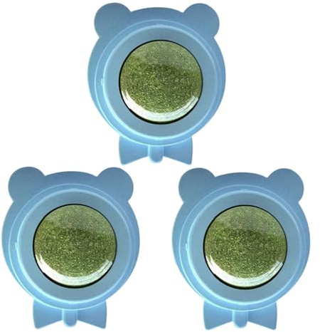Katzenminze-Ball – 3 Stück Wand-Katzenminze-Bälle | 5,5 X 4,5 X 4,7 Cm Großer Essbarer Katzenminzen-Wandball | Silvervine Treats Gesichtskratzer Für Interaktives Beißen, Zahnen, Langeweile Und Spaß Im