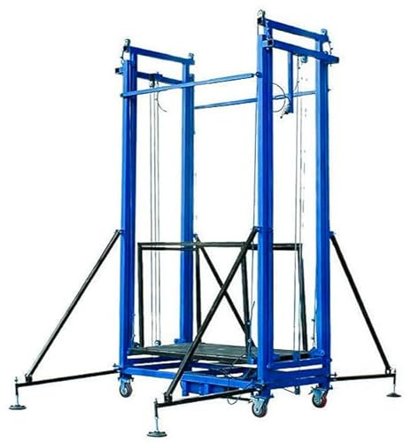 Elevador de andamio resistente, elevador eléctrico de construcción con capacidad de 300 kg/500 kg, altura de elevación de 2 a 8 m, velocidad de 6 m/min, sistema de cuerda de alambre de acero para