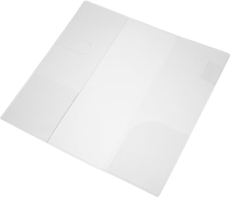SHINEOFI PVC Buchschutzhülle 20X19,7Cm Transparent Mattiert Flexibler Buchumschlag für Notizbücher und Arbeitshefte Schutzhülle ohne Klebstoff für Schule und Büro