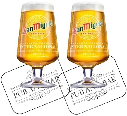 Laurie's Pub and Bar Accessories | San Miguel Half Pint Glass Set of 2