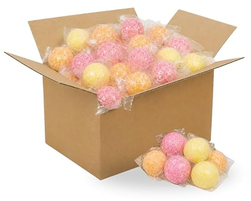 Bonbons d’Enfance - 50 Boules Coco emballées individuellement | Bonbons rétro multicolores à la noix de coco - Anniversaire, fête, candy bar, piñata, kermesse - Emballage individuel