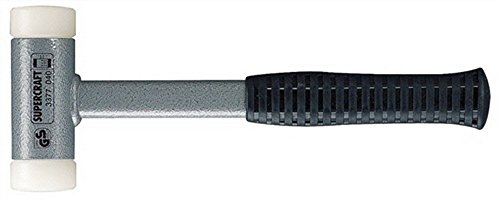 HALDER SUPERCRAFT-Schonhammer, mit bruchsicherem Stahlrohrstiel und ergonomisch geformtem, rutschsicherem Griff | D=25 mm | 3377.025