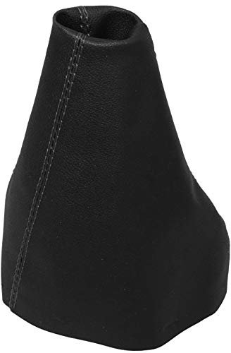 AERZETIX - Soufflet de levier de vitesse en simili cuir avec couture/surpiqûres couleurs variables (noir avec surpiqûres noires)