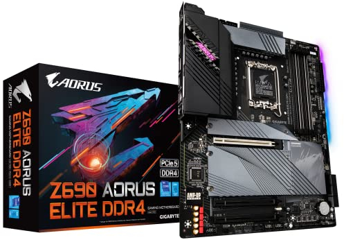 Gigabyte Z690 AORUS ELITE DDR4 ATX Motherboard - Supports 12th Gen Intel Core Processors (LGA 1700), 16+1+2 VRM Design, DDR4-5333(OC) Memory