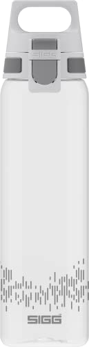 SIGG - Tritan Trinkflasche - Sportflasche Total Clear ONE MyPlanet Anthrazit - kohlensäurehaltige Getränke - Spülmaschinenfest, Auslaufsicher, Kratzfest - BPA-frei - Sport & Fitness - Grau - 0,75L