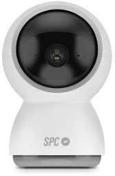 SPC Lares 360 – Cámara Inteligente de vigilancia Indoor con Cabezal 360 Grados, Seguimiento de Personas, detección Movimiento, visión Nocturna, Audio bidireccional y tamaño reducido, Blanca