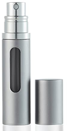 SUBORAWOS Parfümzerstäuber Nachfüllbar,Mini Parfum Zerstäuber für Unterwegs,Leer Sprühflasche für Parfum,Handtasche Parfümflaschen für Reise 5ml(Grau)