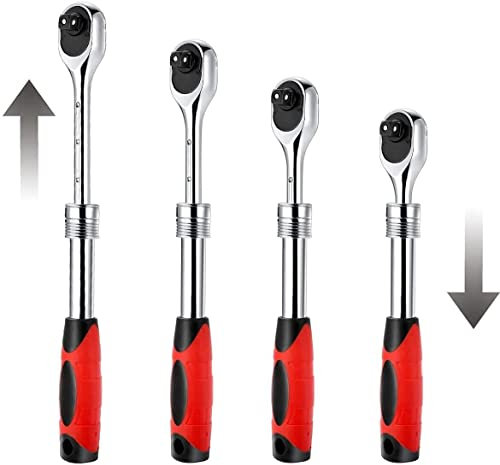 Generico Chiave a cricchetto 1/2 telescopico reversibile manico allungabile Art. 07373