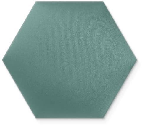 Wandkissen 3D-Wandpaneele zur Selbstmontage, aus Veloursstoff mit weicher Füllung Kopfteil als Dekoration für Schlafzimmer Büros Kinderzimmer Flure - Hexagon 40x35 cm Maritim