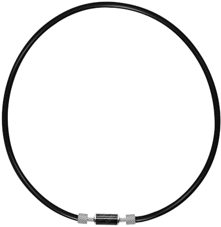 JEROOT Magnetic Halskette für Kohlenstoff Carbon Fiber, Sport Anion Halsband für Männer, Anti Ermüdungs Strahlung Magnetische Halskette Magnetarmband Energetix 6500 Gauss