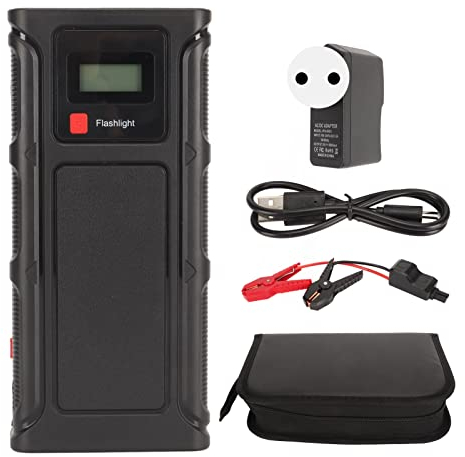 2000-A-Peak-Autostarter, 18000-mAh-Akku, Multifunktional mit Wasserdichtem und Schlagfestem Design, Sicher und Zuverlässig Zum Starten von Autos, Motorrädern, Geländefahrzeugen