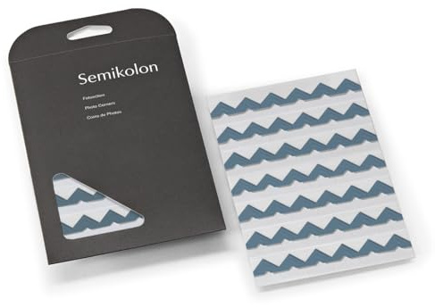 Semikolon 372298 Fotoecken 252 Stück selbstklebend - Vorratspack, Klebepads für Fotobuch und Fotoalbum - graublau