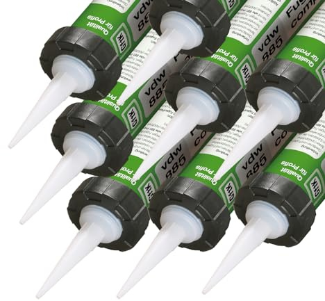 8x Kartusche vdw 885 plus FugenFlex compact 310ml (Basalt, 310ml)