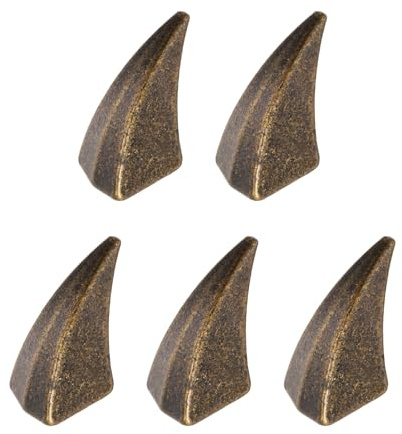 QUARKZMAN 5 Set Leder Nieten 27 x 16mm Doppelkappe Hohlnieten Hornschrauben Zubehör mit Metall Schraubnieten Rücknieten Punk für Gürtel Dekoration Kleidung Katzenkrallen-Spikes (Bronze)