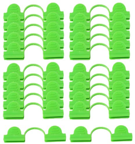 10 Pcs Double Head Greenhouse Clamps Row Cover Netting Tunnel Hoop Clip for Garden Hoop and Fiberglass Greenhouses(6mm)