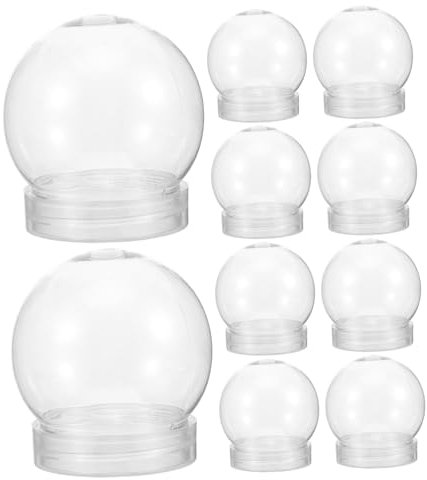 WESIEVYA 2 Sets Kunststoff-schneekugel-Set Mini-schneekugeln Für Erwachsene Einzigartige Bastel-schneekugeln Mit Zubehör 10 Stück X 2