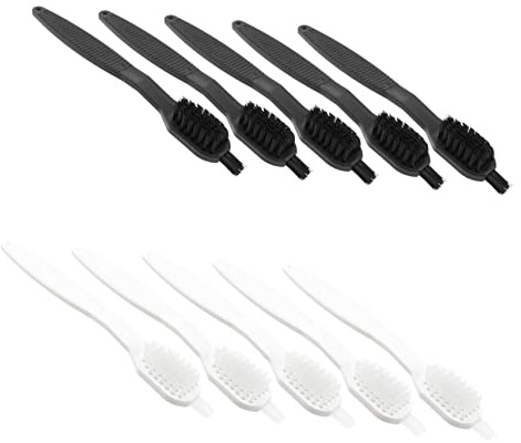 MOLUCKFU Cepillo De Limpieza Pequeño Multiusos De Nailon 10 Piezas, Herramienta Portátil Para Exprimidores y Licuadoras, Colores Blanco y Negro, Práctico Para Limpieza De Electrodomésticos De Cocina