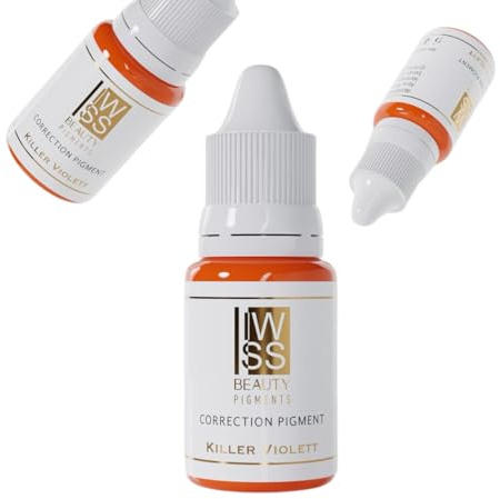 Permanent Makeup Pigment IWSS Beauty Korrektor Farbe orange Killer Violett, PMU Farben 6 ml, Augenbrauen Pigmente, REACH Farben, Tattoo, Zubehör, PMU Korrektor.