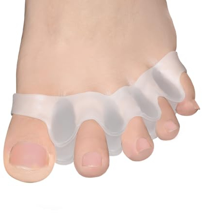MENOCADY Pack of 10 Toe Separator, Silicone Toe Spacers for Correct Toe Alignment, Toe Spreader for Bunions Correct, Restore Overlapping Toes to Original Shape(Size: XL)