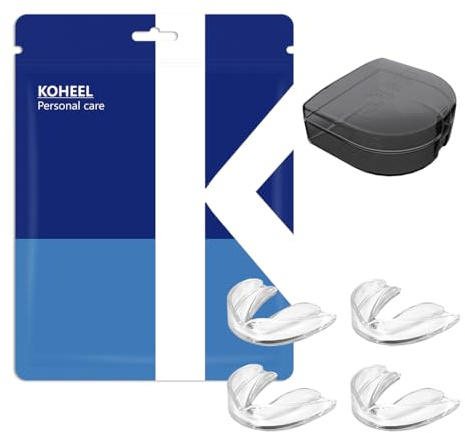 KOHEEL MG Gouttière Dentaire Thermoformable contre le Bruxisme, Protections Nocturnes Anti-Grincement et Serrement de Dents, Lot de 4 (4 petites)