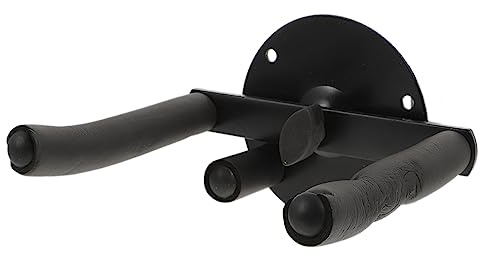 OFFIGAM Support Mural Guitare en Fer Noir Design Créatif, Rangement à Suspendre Pratique pour Trompette, à Suspendre Murale et Cintres Pratiques pour Instruments
