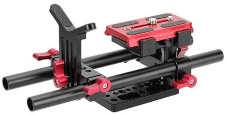 Gimbals Base Y Support d'objectif en aluminium avec filetage 1/4 3/8 Kit trépied Support d'épaule Léger Connecteur de trépied