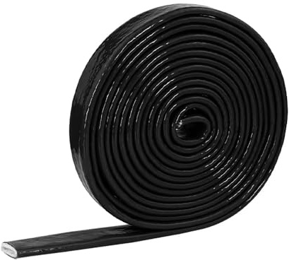 JingJiangBo Guaina in silicone e fibra di vetro - ignifuga, diametro interno for protezione di cavi e cablaggi, lunghezza 3 metri(Black,10mm)
