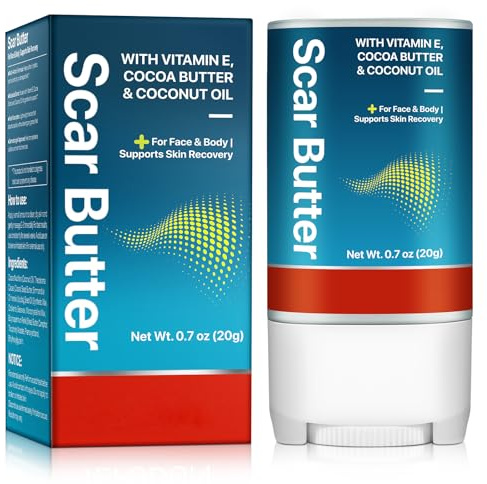 Scar Removal Cream - Reducing Scars & Helping the Skin Barrier | Scar Cream Enriched with Vitamin E, Cocoa Butter & Coconut Oil | Scar Gel Ideal for Surgical, C-Section, Burn & Acne Scars - 20g