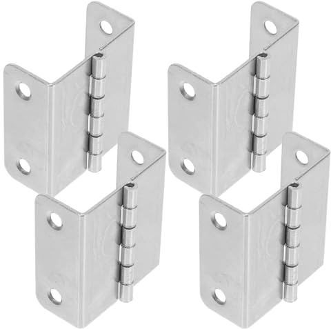 LIFKOME Paumelles de Porte en Acier Inoxydable Argenté, Lot de 4pcs Opération Silencieuse et Fonctionnalité Réglable, pour Armoires de Rangement