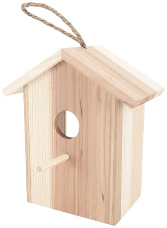 Casas de Pájaros de Madera Cabaña de Cría de Madera con Ventana Clara y