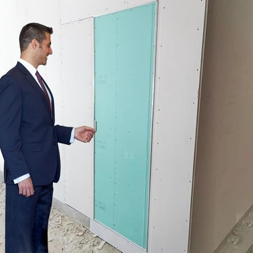 Pannello di accesso, piastra di accesso invisibile in alluminio per cartongesso, per impianti idraulici, elettricità, HVAC, portello di servizio bloccabile, di grandi dimensioni per installazione