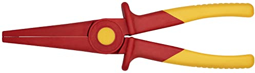 KNIPEX Flachrundzange aus Kunststoff isolierend Kunststoff mit Weichkunststoff-Zone für sicheren Halt 220 mm, 98 62 02