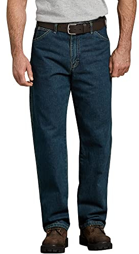 Dickies Mens Relaxed Fit Carpenter Jeans, Khaki Tint, 46W x 30L US