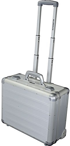 Alumaxx Business?Trolley Galaxy aus Aluminium, Circa 37 × 46 × 20 cm Laptop Rollkoffer, 46 cm, 26 L, Silber Matt