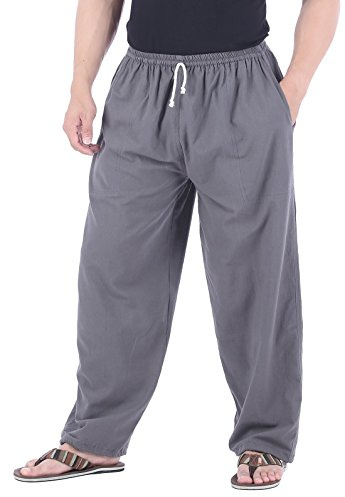 CandyHusky Baggy Sweatpants Men Cotton, Lounge Pants, Relaxed Fit, Ideal for Comfort Grey XXL
