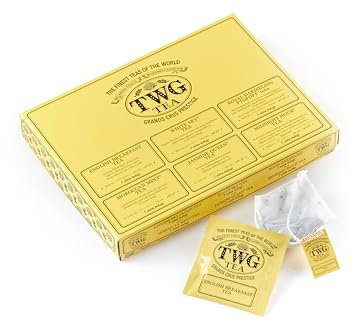 TWG Tea | Around the Globe Selection | 6 Varieties | Exclusive Tea Blends | 30 Hand Sewn Cotton Teabags | Gift Set