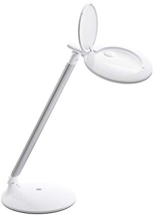 The Daylight Company - Halo Go - 2 Brightness Levels, Rechargeable, Portable, Magnifying Lamp, 80+ CRI, Great for Eye-care, Colour temperature: 6,000 K