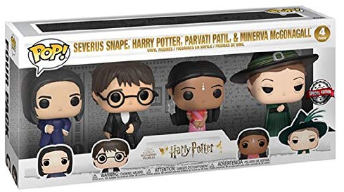 Funko Pop! Wizarding World: Severus Snape, Harry Potter, Parvati Patil, Minerva McGonagall, 4 Stück